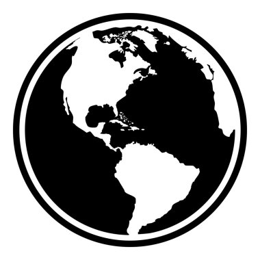 Dünya gezegen dünya web ve mobil simgesi