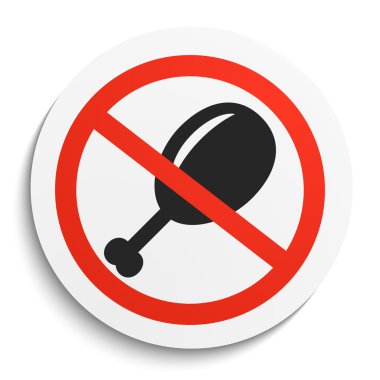 Fast Food yok beyaz yuvarlak plaka üzerinde