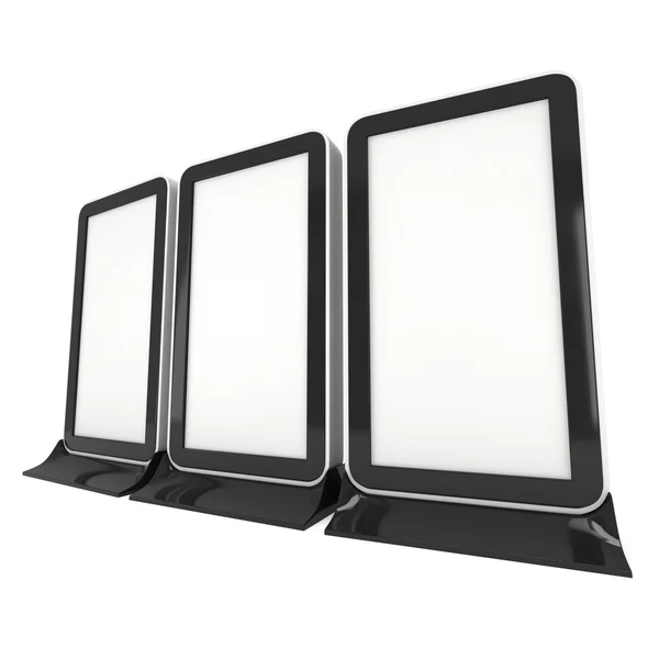 Info LCD screen floor stand. — Stock Photo, Image