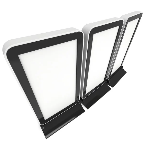 Info LCD screen floor stand. — Stock Photo, Image