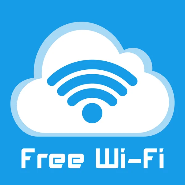 Gratis wifi vector teken. — Stockvector