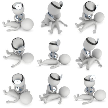Doktor Cpr İlk Yardım Seti yapıyor