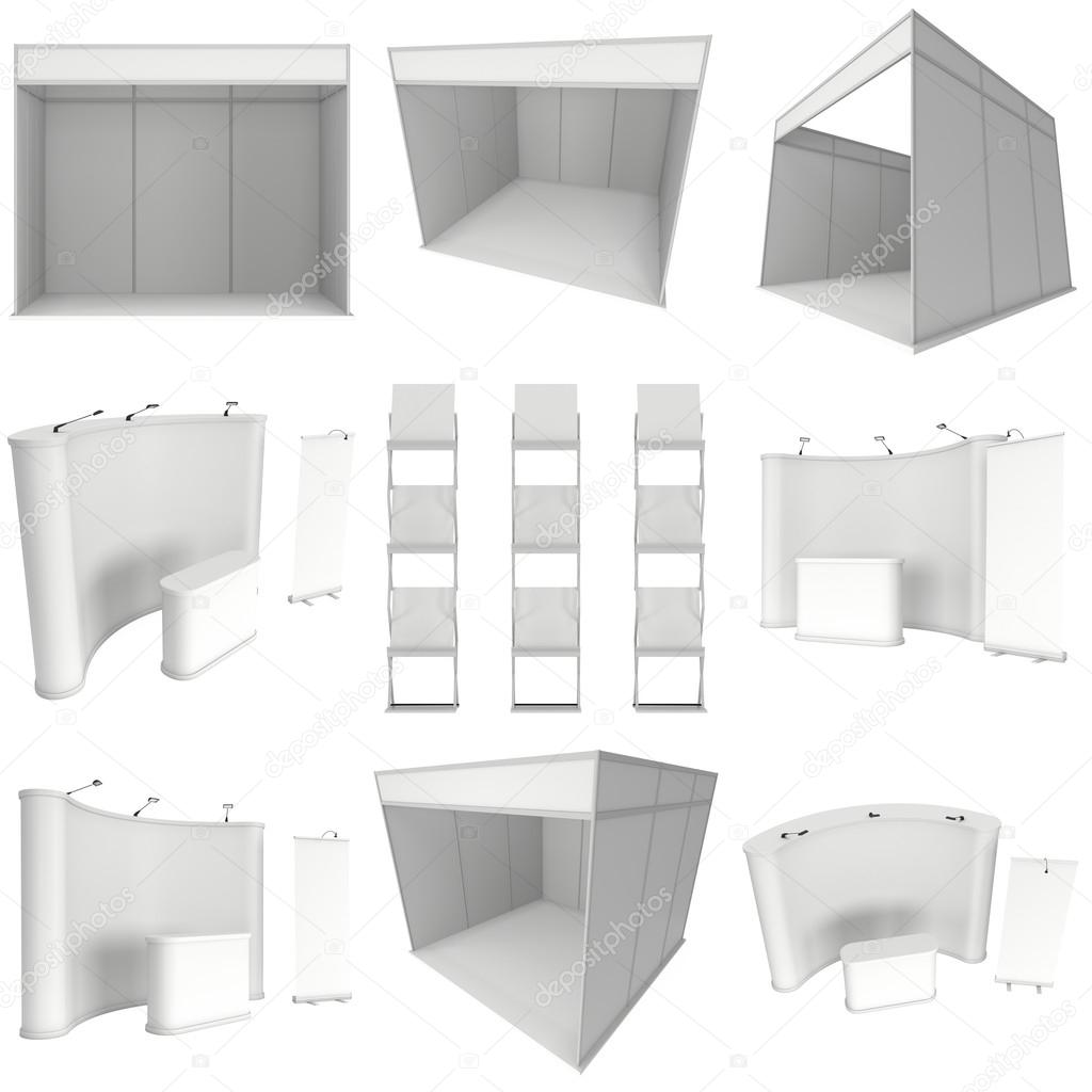 Trade show booth set. Floor Stands Collection.