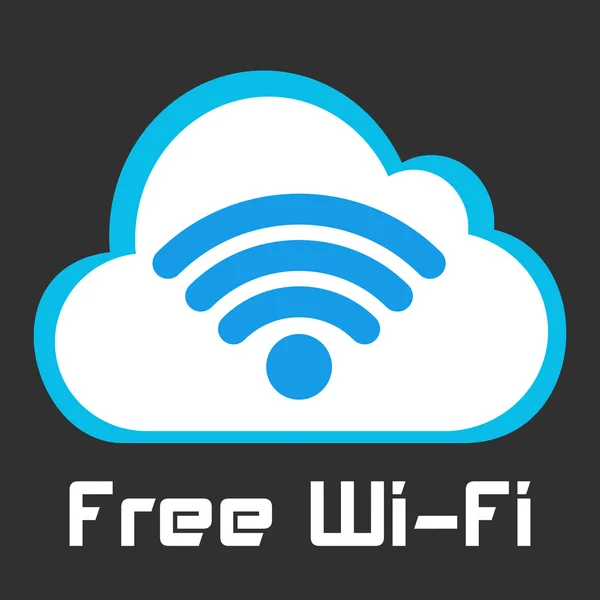 Gratis wifi vector teken. — Stockvector