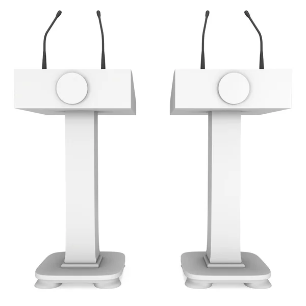 Two 3d Speaker Podiums — Stock Photo, Image