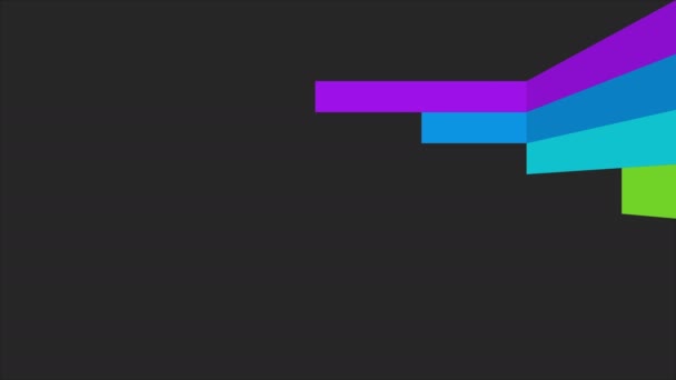 Абстрактные движущиеся радужные полосы фона — стоковое видео