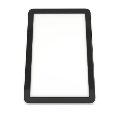 Boş ekranlı Tablet pc bilgisayarı.