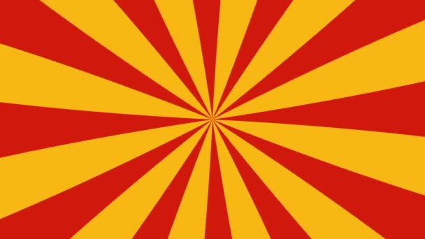 Retro Radial Red and Yellow Pattern. — Stock Video