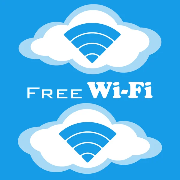 Icono de vector wifi gratis . — Vector de stock