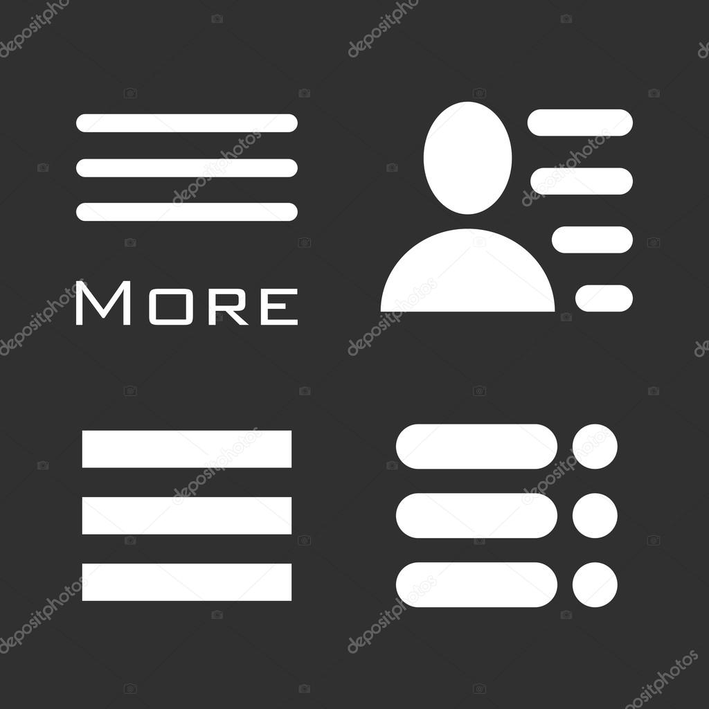 Hamburger Menu Icons Set.