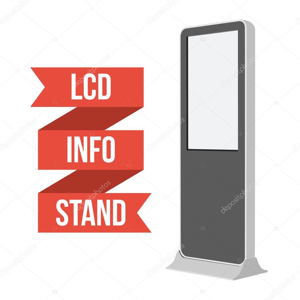 Trade show booth LCD TV Info stand. 