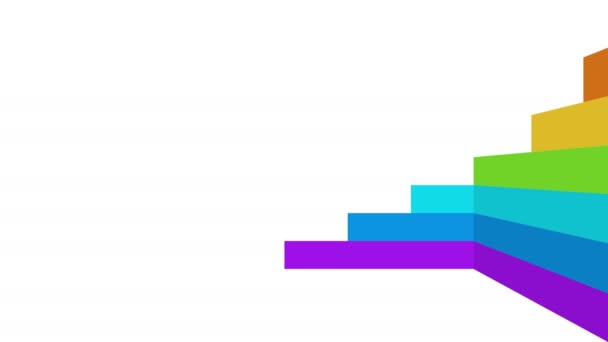 Abstrato movimento arco-íris listras fundo — Vídeo de Stock