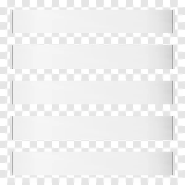 Cinco banners en blanco de rollo vectorial horizontal sobre fondo transparente — Vector de stock