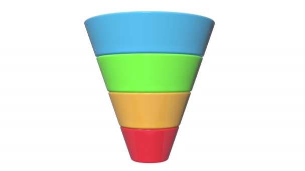 Ventas de embudo de comercialización — Vídeo de stock
