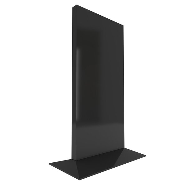 LCD Screen Stand. Blank Trade Show Booth. 3d render of lcd screen isolated on white background. High Resolution. Ad template for your expo design.