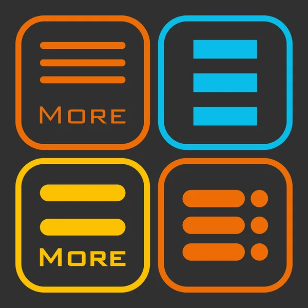 Hamburger Menu Icons Set. — Stockvector