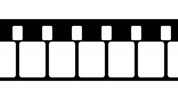 8mm Film Strip czarno-białe materiały wideo — Wideo stockowe