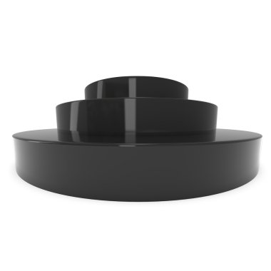 Yuvarlak sahne siyah podyum