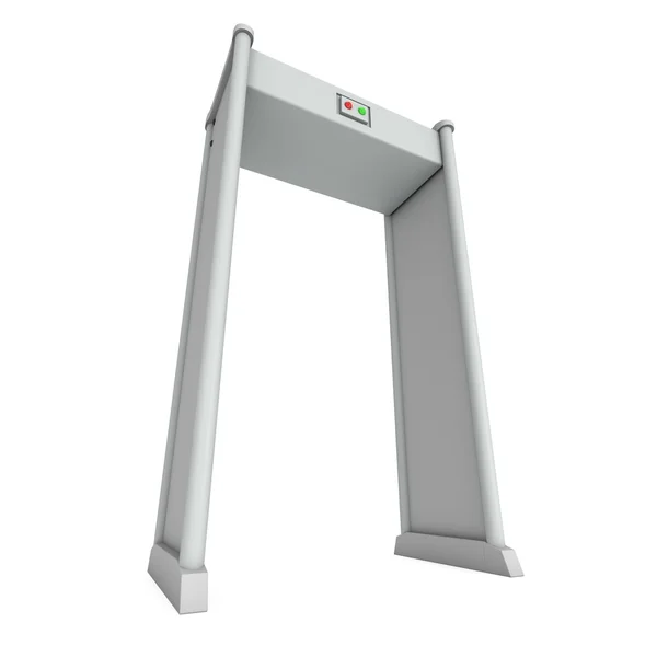 Metal detector scanner. 3D render isolated on white. — Stock Photo, Image
