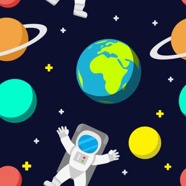 Uzay Dikişsiz desen arka plan