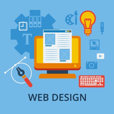 Duyarlı web tasarımı ve grafik tasarım için simgeler.