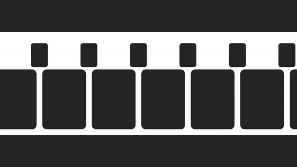 8mm Film Strip czarno-białe materiały wideo — Wideo stockowe