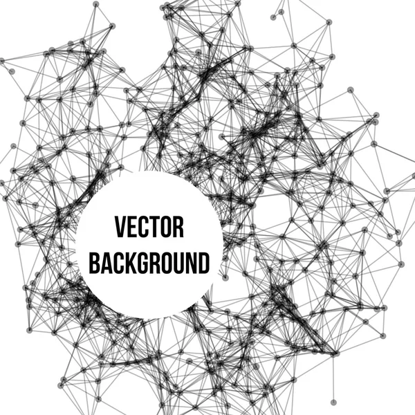 Punto de malla Wireframe y líneas de fondo — Vector de stock