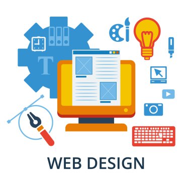 Duyarlı web tasarımı ve grafik tasarım için simgeler.