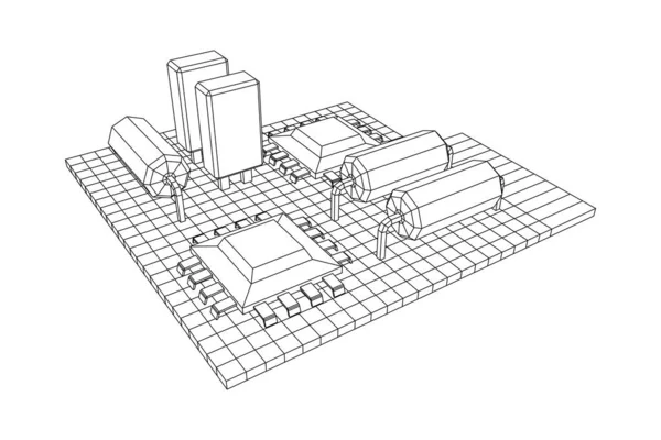 Circuit Board Elektronische Computer Componenten Moederbord Halfgeleider Microchip Diode Hardware — Stockvector