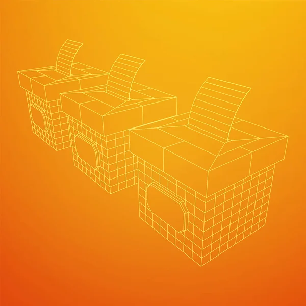 Oy pusulası kağıdıyla birlikte. Kablo çerçevesi düşük poli ağ vektör çizimi.