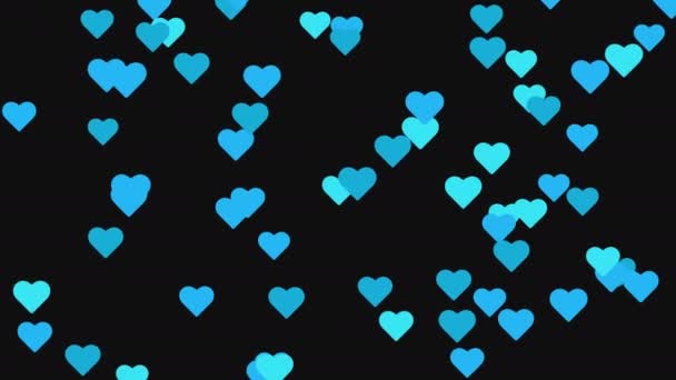 Tatlı Kalpler Animasyonu Sever Fullhd Videolarda Kullanılabilir — Stok video
