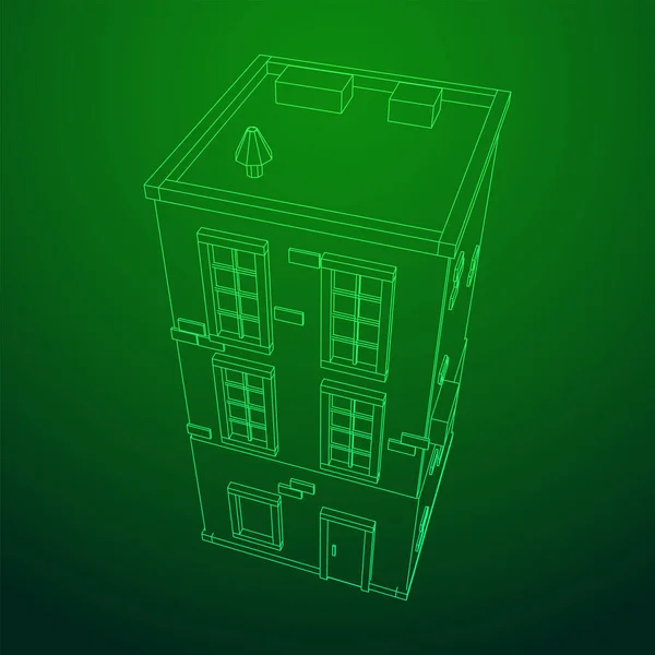 Ciudad edificio concepto de bienes raíces. — Vector de stock