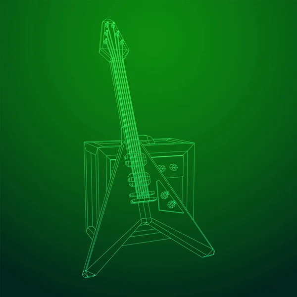 Instrument de musique guitare électrique vecteur — Image vectorielle