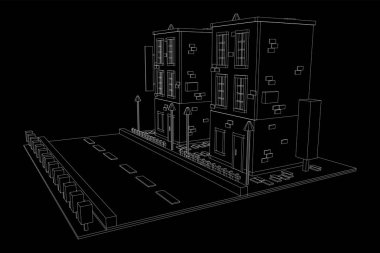 Şehir binası konsepti.