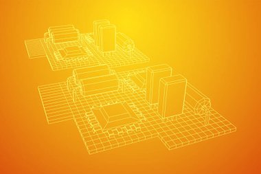 Devre kartı. Elektronik bilgisayar parçaları ana kart.