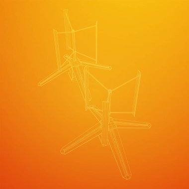 Darrieus rüzgar türbini. Yel değirmeni jeneratörü