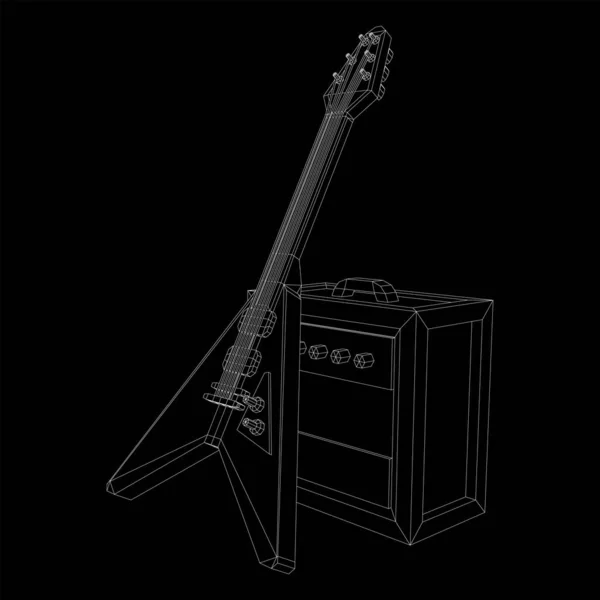 Vektor für elektrische Gitarre — Stockvektor