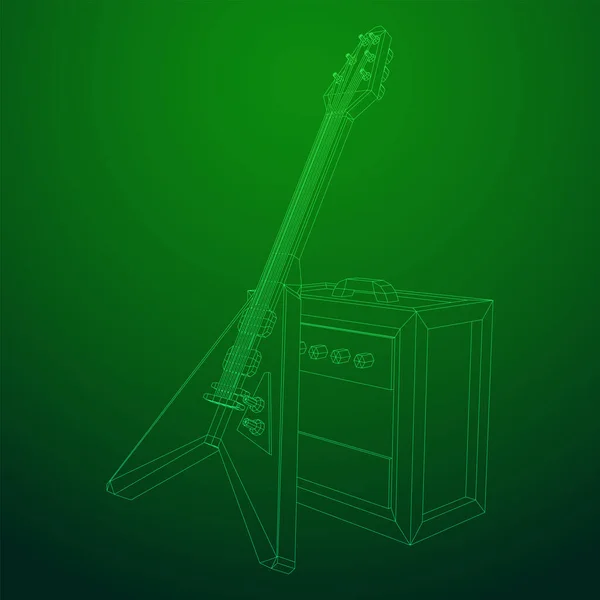 Electric guitar musical instrument vector — Stock Vector