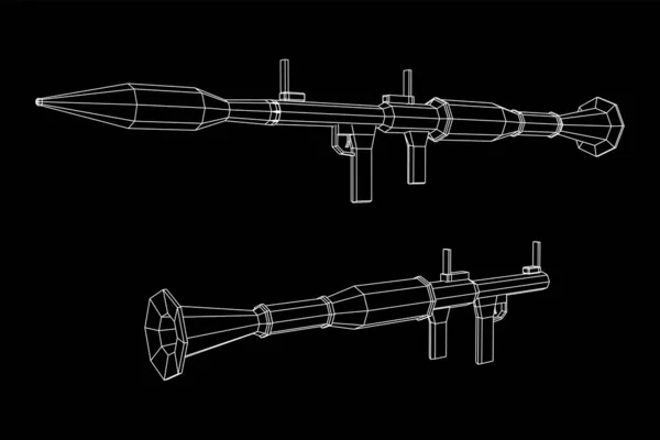 Lanciagranate anticarro a razzo - RPG 7 — Vettoriale Stock