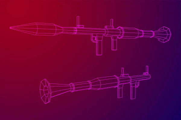 Противотанковый гранатомет - РПГ 7 — стоковый вектор