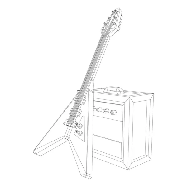 Elektrische gitaar muziekinstrument vector — Stockvector