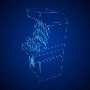 Arcade retro oyun makinesi vektörü