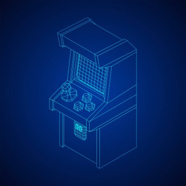 Arcade retro oyun makinesi vektörü
