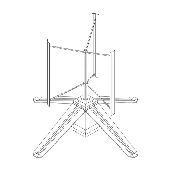 Вітрова турбіна Даріуса. Генератор вітряних млинів — стоковий вектор