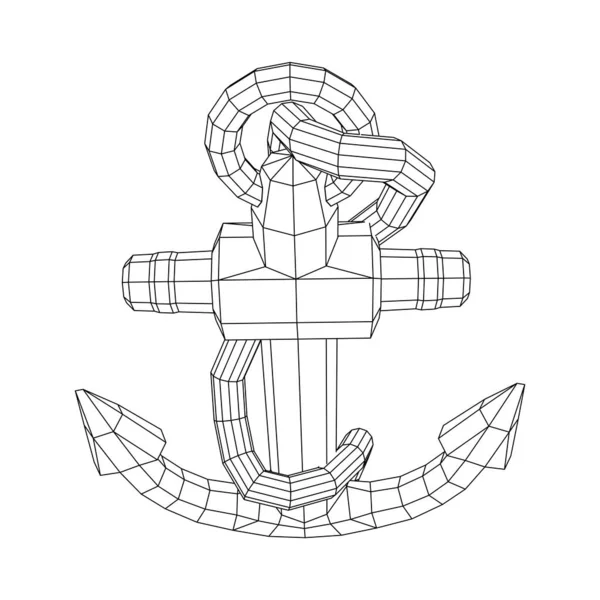 Nautical sea ship anchor vector — Stock Vector