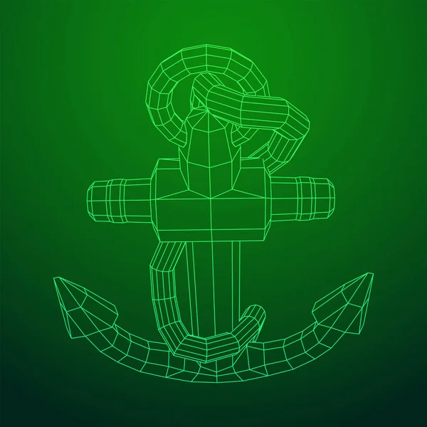 Nautical sea ship anchor vector — Stock Vector