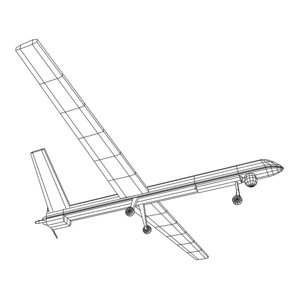 无人驾驶军用无人驾驶飞行器 — 图库矢量图片