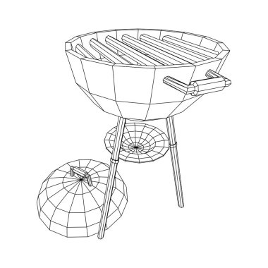 Barbekü ızgarası. Açık hava bbq partisi