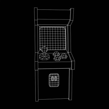 Arcade retro oyun makinesi vektörü
