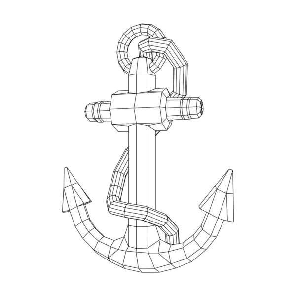 Nautical sea ship anchor vector — Stock Vector